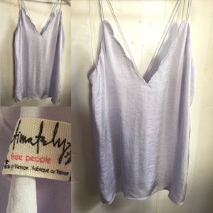 Lavender Free People Strappy Tank Top